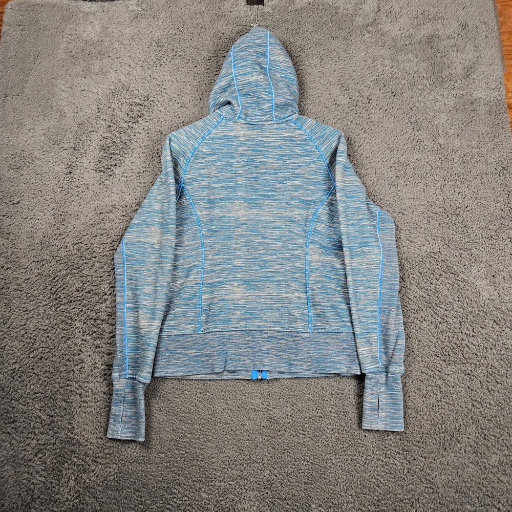 Lululemon Athletica Blue Striped Full Zip Hoodie Women Size 8 Cotton Blend‎ - Picture 6 of 7